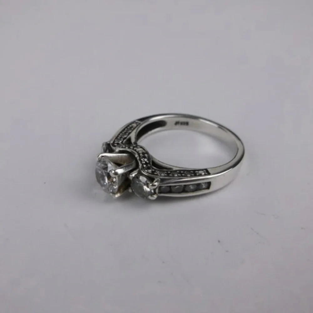 Vintage Sterling Silver Engagement Ring Size 7 - Picture 3 of 4